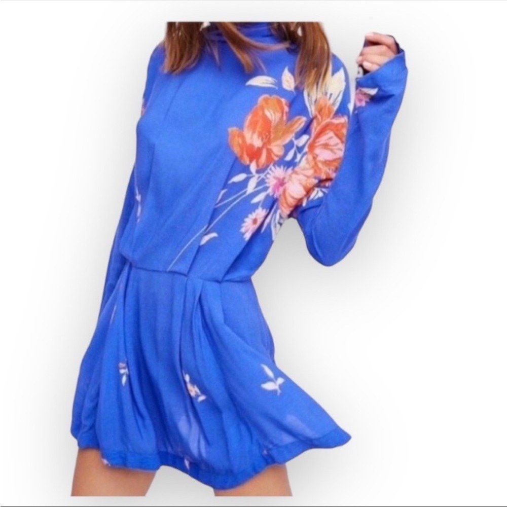 SALE‼️ New S Free People Gemma Blue Tunic Top
